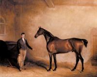 Ferneley, John - Mr Hogg's Claxton and a Groom in a Stable